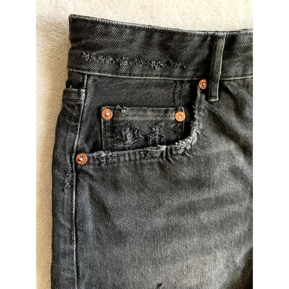 Free People We The Free Black Distressed Denim Shorts NEW W/OUT TAGS - Picture 3 of 8